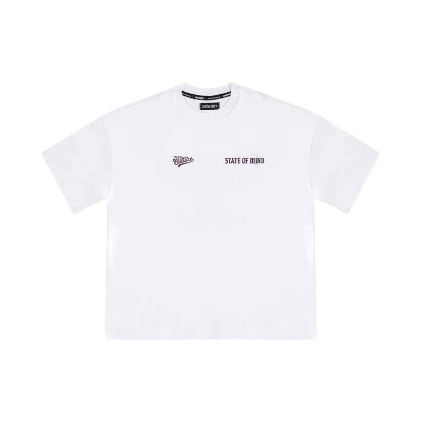 T-SHIRT STATE OF MIND CULTURE BIANCO