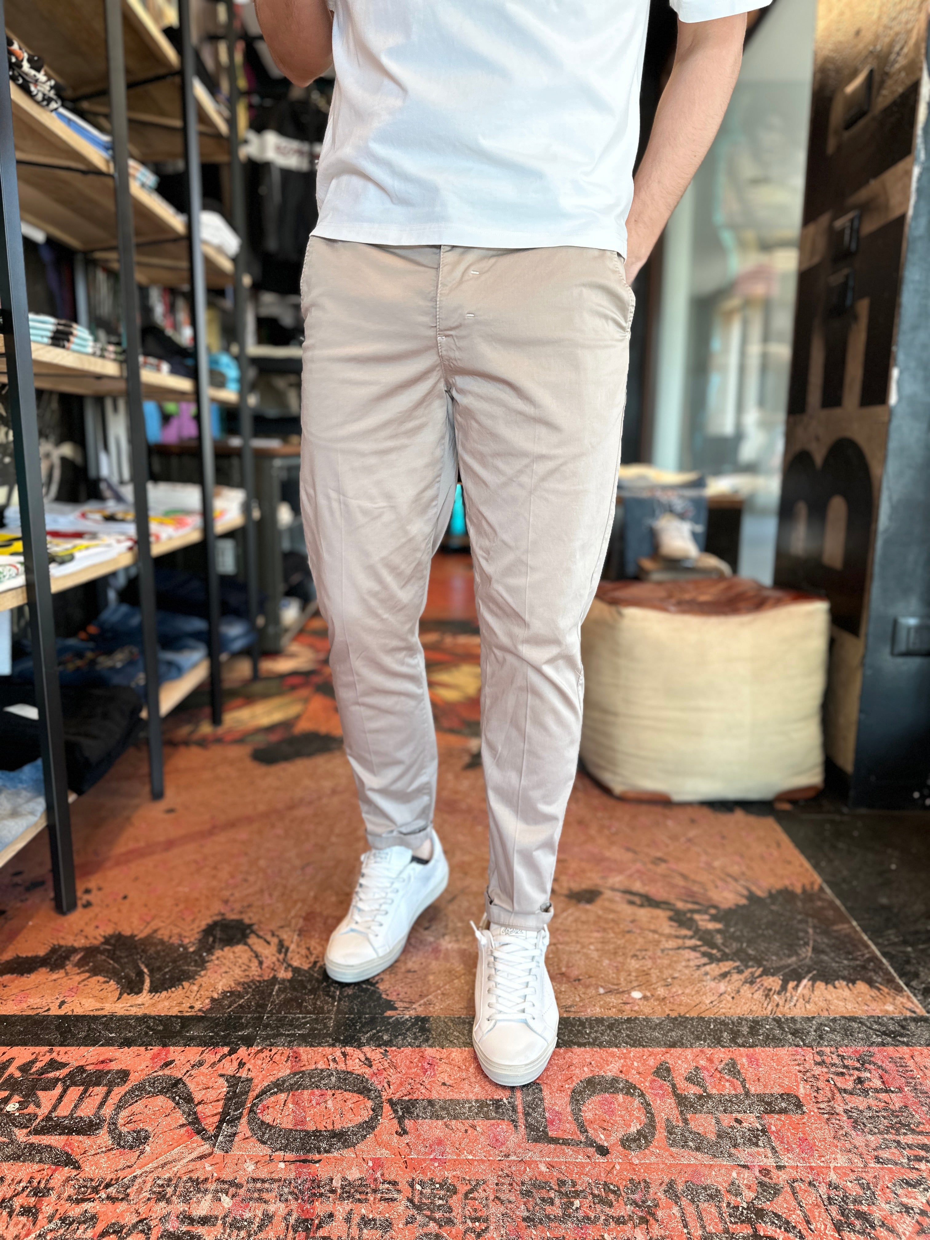 PANTALONE BERNA CHINOS RASO NOCE