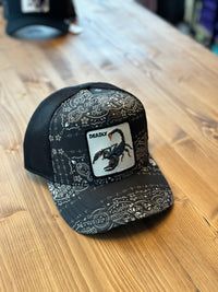 TRUCKER CAP DIAMONDS AND PEARL GOORIN BROS BANDANA