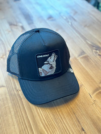 TRUCKER CAP THE LONE WOLF GOORIN BROS NERO