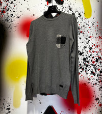 MAGLIONE GRIGIO CON TASCHINO