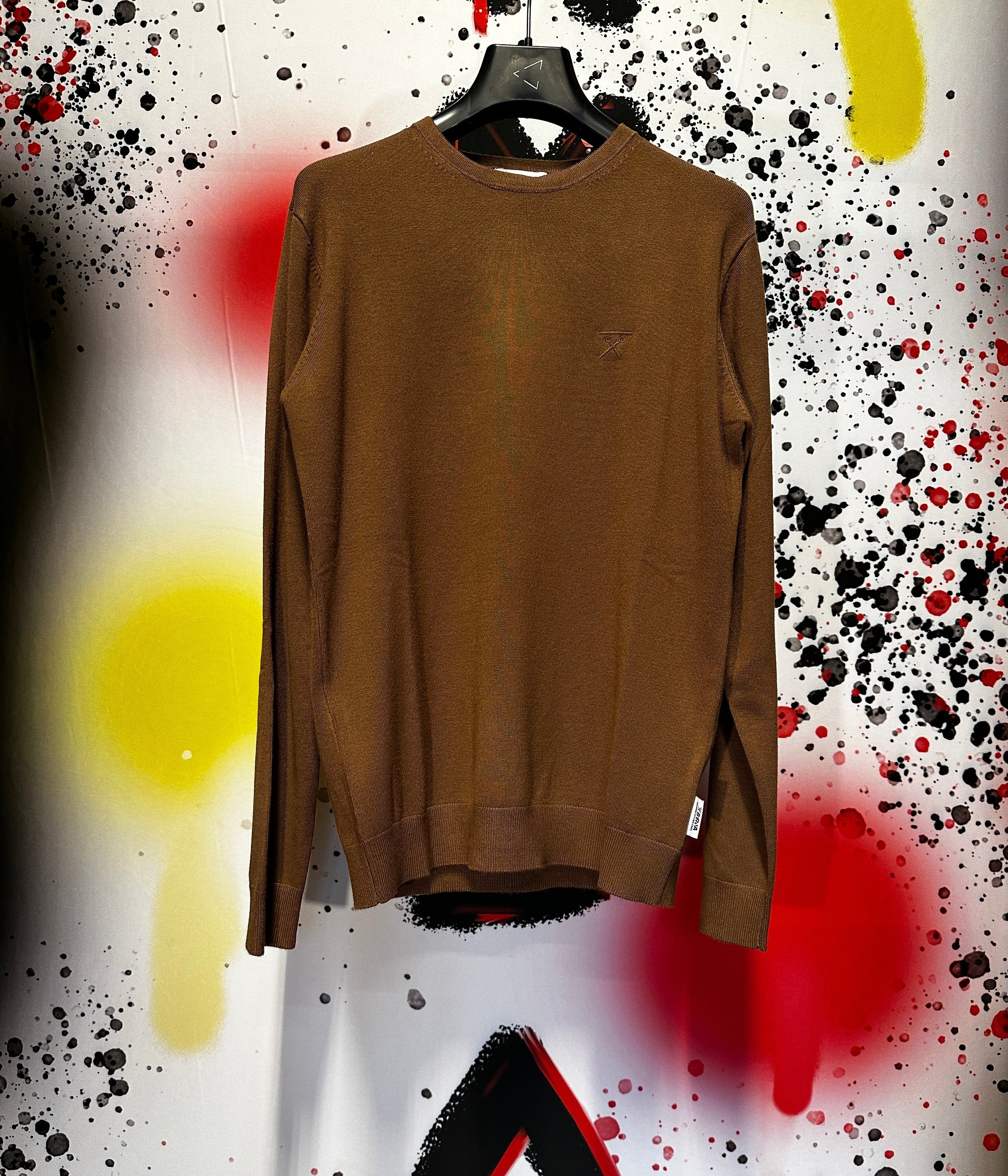 MAGLIONE GIROCOLLO ESSENTIALS CAMMELLO