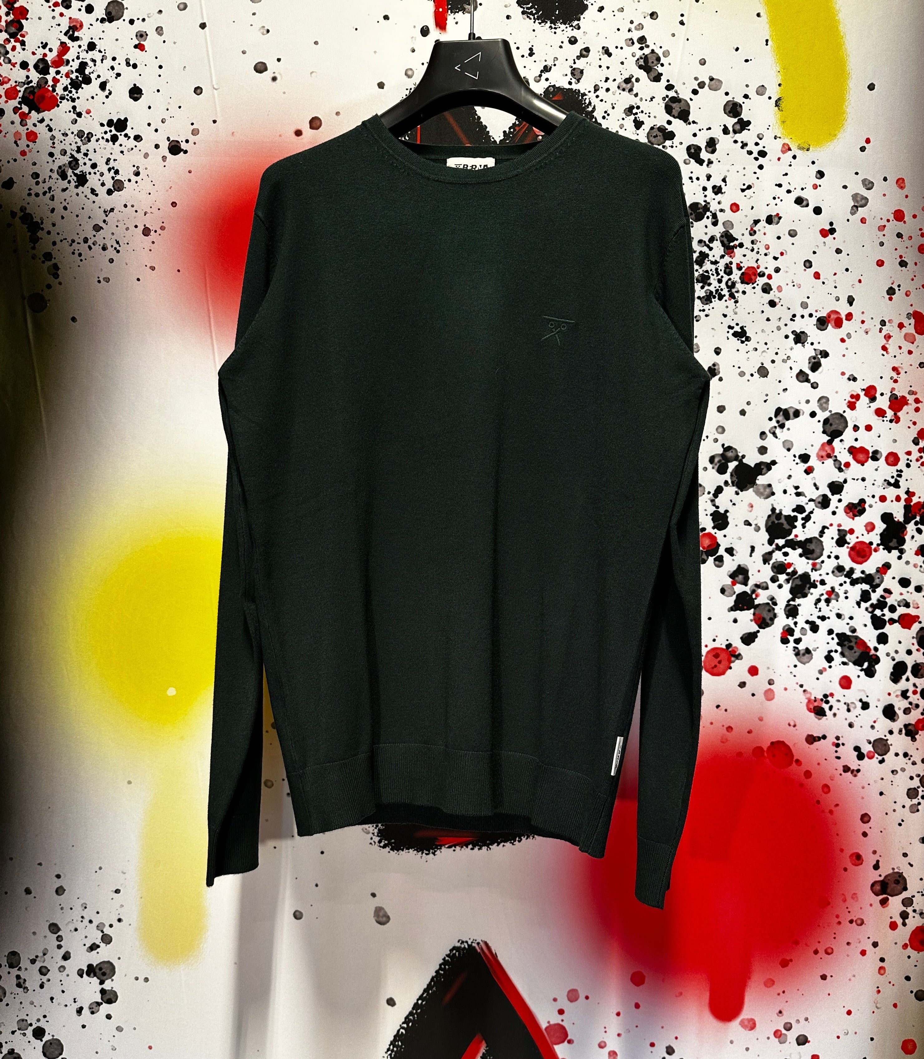 MAGLIONE GIROCOLLO ESSENTIALS VERDE BOTTIGLIA