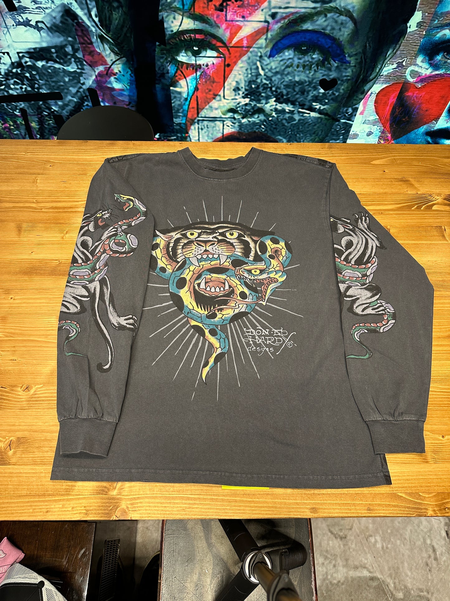 T-SHIRT LONG SLEEVE ED HARDY PANTHER & SNAKE