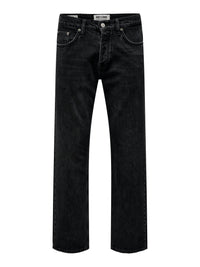 ONLY & SONS JEANS NERO STRAIGHT FIT