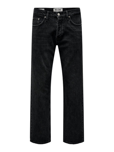 ONLY & SONS JEANS NERO STRAIGHT FIT